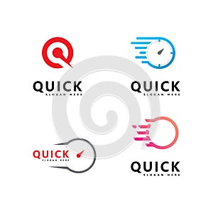 Quick Time logo vector template