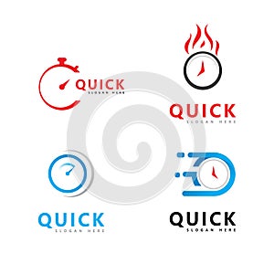 Quick Time logo vector template