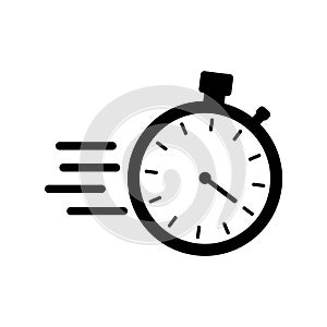 Quick timer icon. Delivery logo