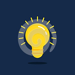 quick tip icon with yellow light bulb