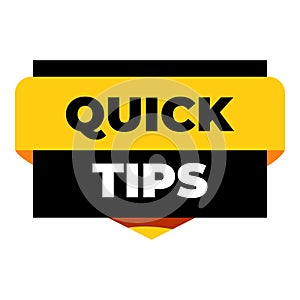 Quick tips banner featuring helpful advice and guidance
