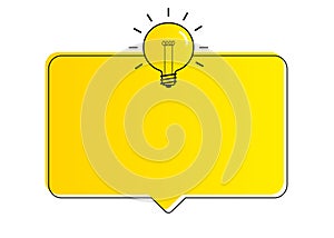 Quick tips banner light bulb vector modern style