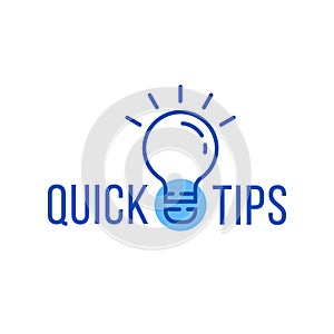 Quick tips with blue thin line bulb