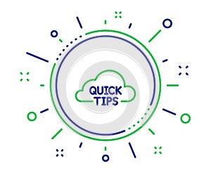Quick tips cloud line icon. Helpful tricks sign. Vector