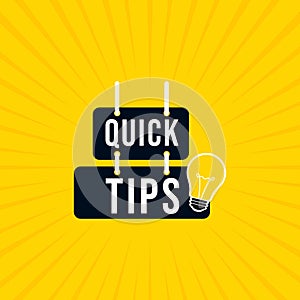 Quick Tips Lamp Vector Illustration