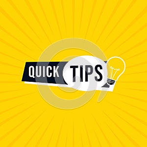 Quick Tips Lamp Vector Illustration