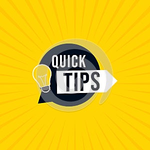 Quick Tips Lamp Vector Illustration