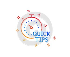 Quick tips line icon. Helpful tricks sign. Vector