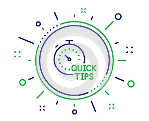 Quick tips line icon. Helpful tricks sign. Vector