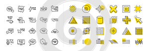 Quick tips line icons. Set of Helpful tricks, Solution and Quickstart guide. Design elements. Vector