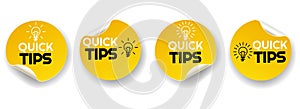 Quick tips sticker set