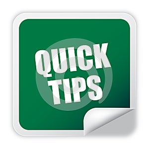 Quick tips sticker vector illustration