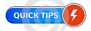 Quick tips sticker vector modern style