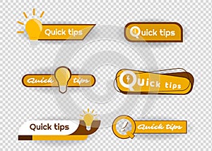 Quick tips Vector illustration