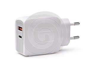 Quick USB dual port type C and type A wall charger