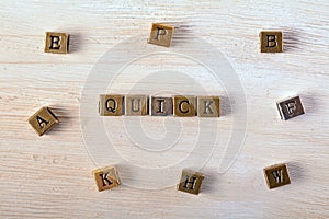 Quick word metal block