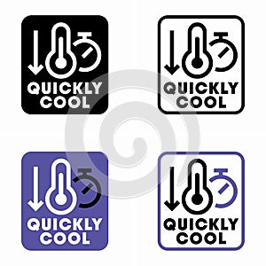 Quickly cool vector information sign