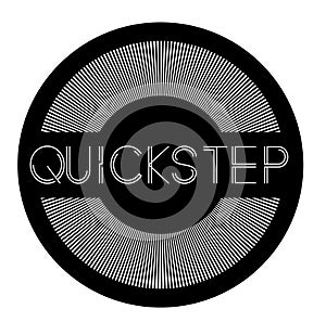 Quickstep label on white