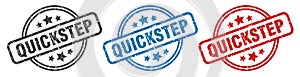 quickstep stamp. quickstep round isolated sign.