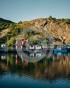 Quidi Vidi Harbour at golden hour, St. Johns, Newfoundland and Labrador, Canada