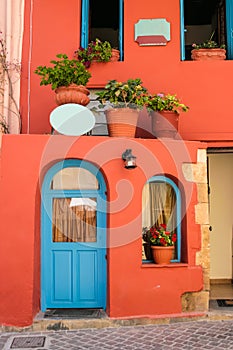 Quiet backyard in Chania at Crete, Greece