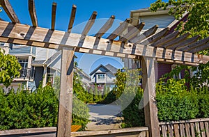 Quiet and comfortable neighborhood. Houses in surburbs. Vancouver, Canada photo