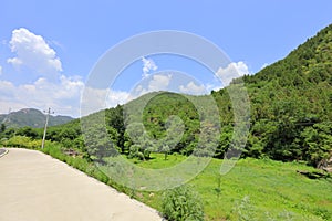 Quiet countryside road of changping distict, adobe rgb