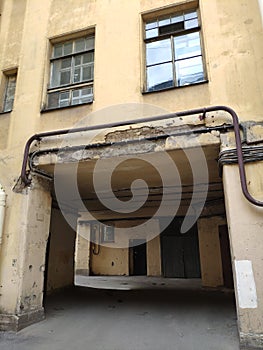 quiet courtyard of St. Petersburg