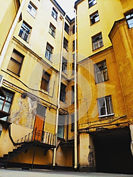 quiet courtyard of St. Petersburg