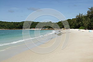 Quiet day at the Hat Sai Kaew Beach at Koh Samet in Thailand