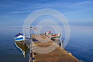 Quiet day at Lake Albufera in Valencia, Europe