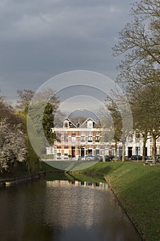 Quiet Deventer Street With Low Canel Refelection