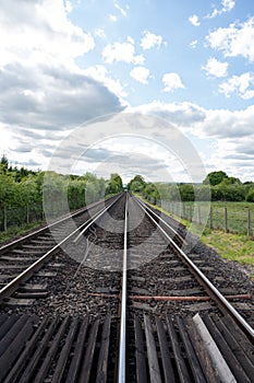 Quiet double track train line