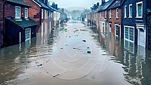 Flood\'s Embrace: English Town Underwater photo