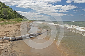 Quiet Lake Shore Beach on the Great Lakes