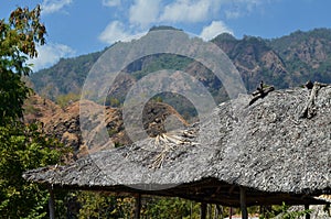 Quiet mountain atmosphere in a village in Oecusse