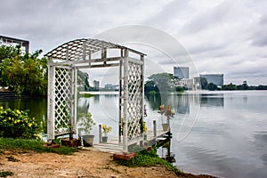 quiet and nice place beside Inya lake, Yangon, Myanmar, June-2017