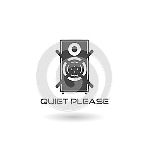 Quiet Please Sign with shadow