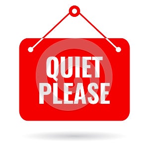 Quiet please vector sign