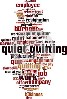 Quiet quitting word cloud