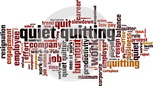 Quiet quitting word cloud