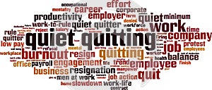 Quiet quitting word cloud