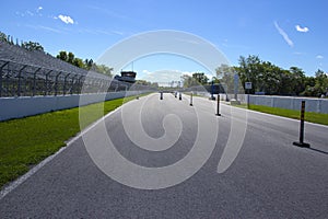 Quiet racetrack in Montreal