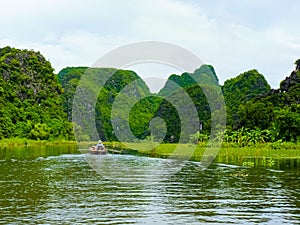 Quiet Ride On Peaceful Tam Coc River
