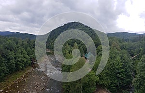 Quiet river among the mountain forest