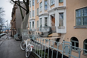 quiet street Helsinki Finland autumn