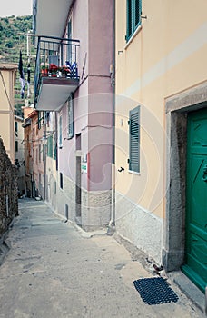 Quiet street in Manarola