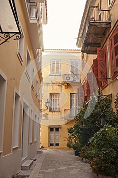 Quiet street at Nafplio town