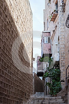 Quiet street in old city Yafo-Israel