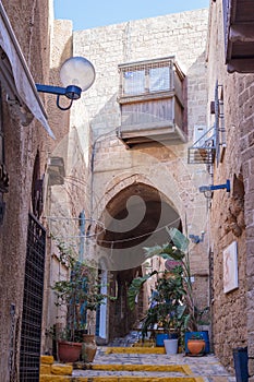 Quiet street in old city Yafo-Israel